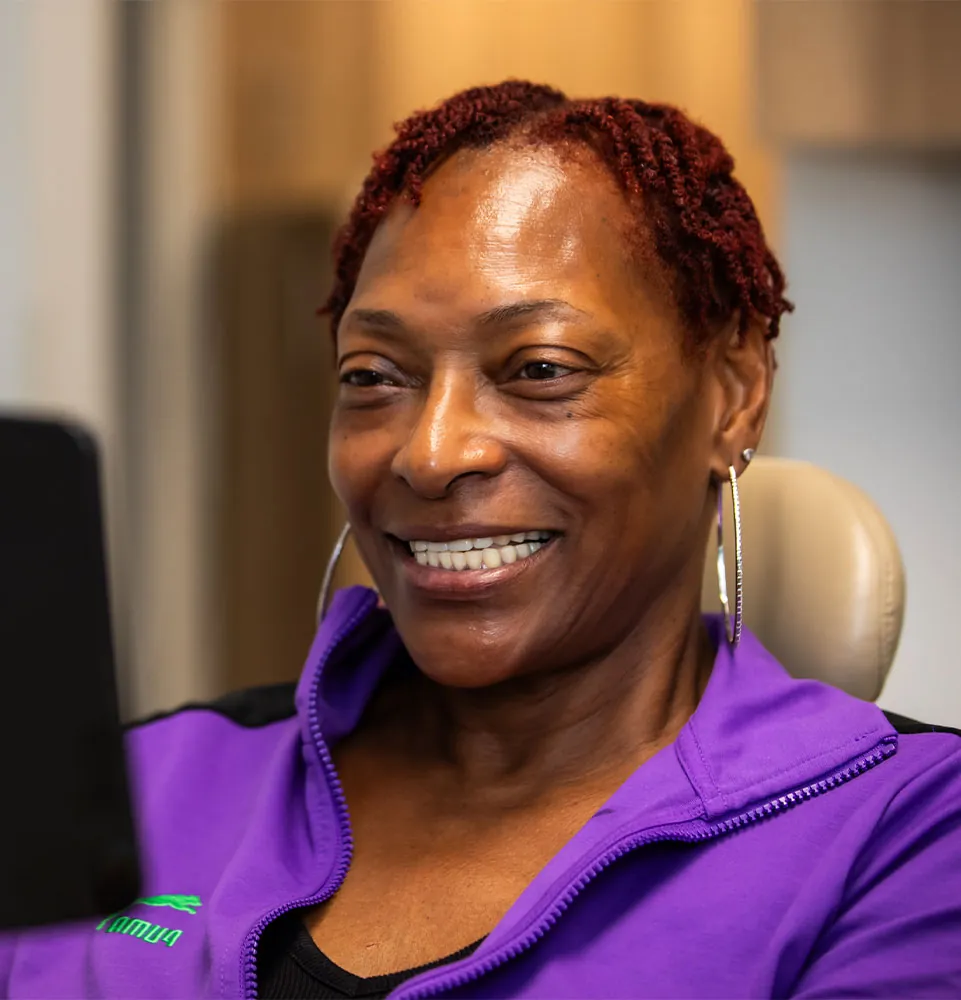 dental implant patient smiling